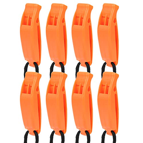 LUCKDANO Pfeife Notfall, Sicherheit Pfeife Notpfiff mit Leichtem Kunststoff für den Notfall (ORANGE) von LUCKDANO