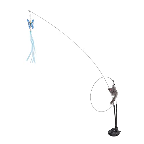 LUCKDANO Saugbecher -Katzenspielzeug für Innenkatzen, Interaktiver Katzenspielzeugkatze Zauberstab Spielzeug Doppelende Katzenfeder -Spielzeug Stahldraht Interaktiver Katzen Teaser Stick für Kitty LUCKDANO Saugbecher -Katzenspielzeug für Innenkatzen, Interaktiver Katzenspielzeugkatze Zauberstab Spielzeug Doppelende Katzenfeder -Spielzeug Stahldraht Interaktiver Katzen Teaser Stick für Kitty von LUCKDANO