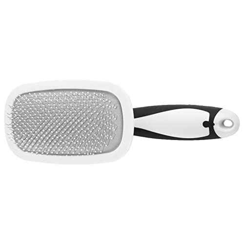 LUCKDANO Selbstreinigende Haarbürste, Katzenbürste Hund (White) von LUCKDANO