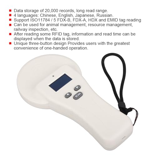 LUCKDANO WS380 Handheldscanner Tier -PET -Identifikation Mikrochip -Leser für das Tiermanagement LUCKDANO WS380 Handheldscanner Tier -PET -Identifikation Mikrochip -Leser für das Tiermanagement von LUCKDANO