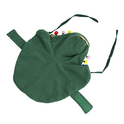 Welpen-Weihnachtsumhang, Gemütlicher Katzen-Weihnachtsumhang mit Pompons und Sterndesign, Weiches Fleece-Material für Komfort (S) von LUCKDANO