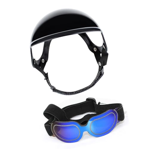 LUCKGONI Hundebrille, verstellbar, Haustierhelme, Welpen-Helme, Motorrad-Hundehut, Hundehut, Sicherheitshelme LUCKGONI Hundebrille, verstellbar, Haustierhelme, Welpen-Helme, Motorrad-Hundehut, Hundehut, Sicherheitshelme von LUCKGONI