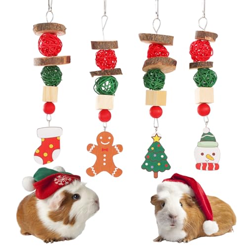 LUCKITTY Weihnachtsspielzeug für kleine Tiere, Leckerlis für Zähneknirschen, Lebkuchen, Weihnachtsbaum, Socken, Schneemann, Käfig, hängendes Zubehör für Meerschweinchen, Kaninchen, Kaninchen, Stangen, LUCKITTY Weihnachtsspielzeug für kleine Tiere, Leckerlis für Zähneknirschen, Lebkuchen, Weihnachtsbaum, Socken, Schneemann, Käfig, hängendes Zubehör für Meerschweinchen, Kaninchen, Kaninchen, Stangen, von LUCKITTY