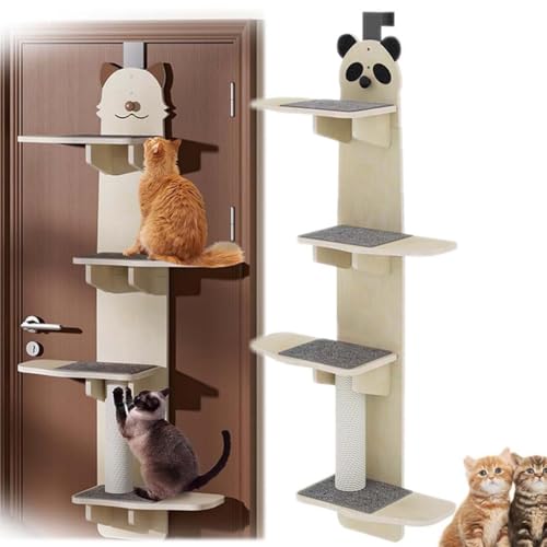 Door Hanging Cat Shelf, Tür hängende Katze Regal, über Tür Regale Leiter, über die Tür Katze Climber, Multi-Level-Tür hängende Katze Baum mit Regalen, Kletterturm, Sprungregal für Haustiere (B) Door Hanging Cat Shelf, Tür hängende Katze Regal, über Tür Regale Leiter, über die Tür Katze Climber, Multi-Level-Tür hängende Katze Baum mit Regalen, Kletterturm, Sprungregal für Haustiere (B) von LUCKKY