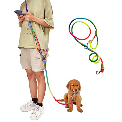 Hands Free Dog Leashes,Handsfree Hundeleine verstellbar Lauf-Leine Welpen-Leine für Hunde,Hundeleine zum Laufen Spazieren,verstellbar Hundeleine mit reflektierende Leine,Hunde Joggingleine (Bunt) von LUCKKY