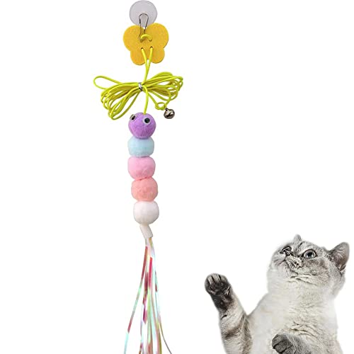 Hanging Bouncing Cats Toy,Katzenspielzeug Selbstbeschäftigung Hängende Türrahmen,Hängendes Katzenspielzeug,Einziehbares Hängende Türrahmen Katzenspielzeug, Interaktives Katzenspielzeug,für Katzen (B) von LUCKKY