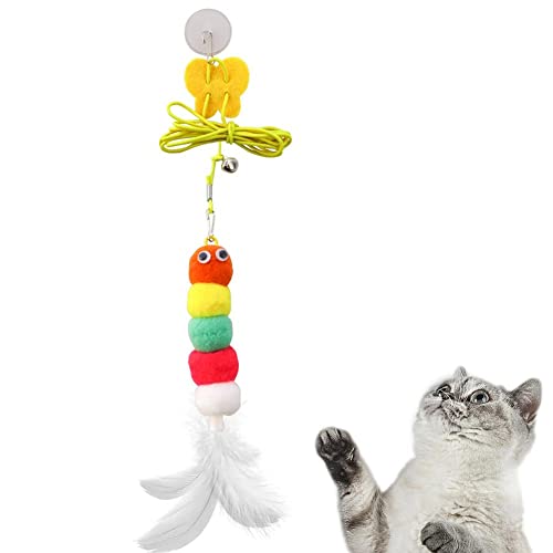 Hanging Bouncing Cats Toy,Katzenspielzeug Selbstbeschäftigung Hängende Türrahmen,Hängendes Katzenspielzeug,Einziehbares Hängende Türrahmen Katzenspielzeug, Interaktives Katzenspielzeug,für Katzen (A) von LUCKKY
