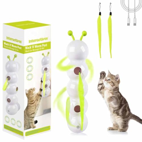 LUCKKY Wusel Wurm, Wuselwurm Katzenspielzeug, Wuselwurm Katze, Smart Motion Katzen Spielzeug mit Wurmdesign, Interaktiver Wurmreiz mit Saugnapf für Katzen, Wand & Fenster Montiert Katzenspielzeug LUCKKY Wusel Wurm, Wuselwurm Katzenspielzeug, Wuselwurm Katze, Smart Motion Katzen Spielzeug mit Wurmdesign, Interaktiver Wurmreiz mit Saugnapf für Katzen, Wand & Fenster Montiert Katzenspielzeug von LUCKKY