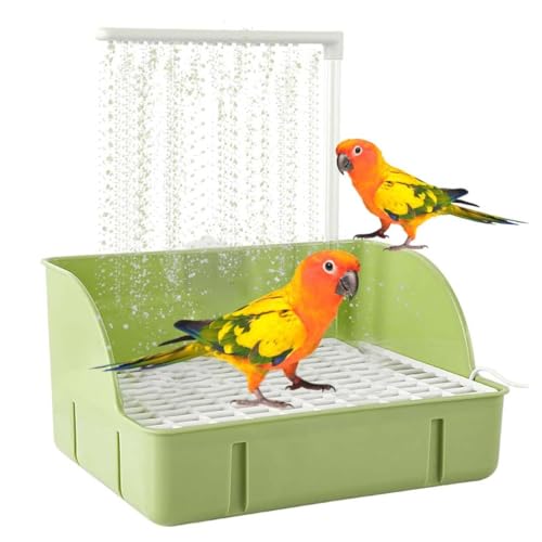 Indoor Bird Bath, Papageiendusche - Automatische Vogelbadewanne, Käfigvogelbadbrunnen mit Duschkopf, Vielseitiger Vogelbadbrunnen, Vogelduschbehälter für kleine und mittlere Vögel Indoor Bird Bath, Papageiendusche - Automatische Vogelbadewanne, Käfigvogelbadbrunnen mit Duschkopf, Vielseitiger Vogelbadbrunnen, Vogelduschbehälter für kleine und mittlere Vögel von LUCKKY