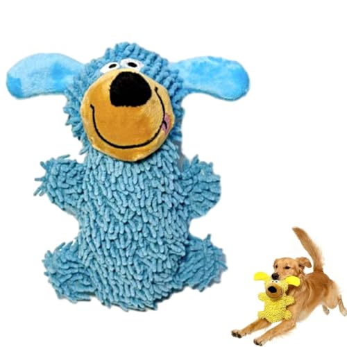 Ipawsplus Squeaky Dog Plush Toy, Quietschendes Plüschtier für Hunde, Hunde-Stofftiere, Interaktives Plüschtier für Haustiere, langlebiges Kauspielzeug Für Große, Mittlere und Kleine Hundes (Blau) von LUCKKY