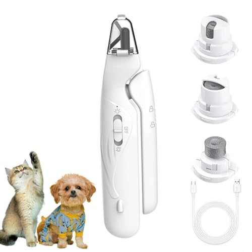 LUCKKY 2-in-1 Pet Nail Polisher, 2-in-1 Krallenschere und Hundenagelschleifer, Nagelknipser mit Led-Licht für Hunde Katzen, Krallenschneider & Krallenschleifer für kleine und mittelgroße Hunde LUCKKY 2-in-1 Pet Nail Polisher, 2-in-1 Krallenschere und Hundenagelschleifer, Nagelknipser mit Led-Licht für Hunde Katzen, Krallenschneider & Krallenschleifer für kleine und mittelgroße Hunde von LUCKKY