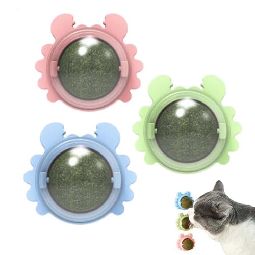 LUCKKY 3 Stück Plothuge Catnip Wall Ball, Plothuge Katzenminze Ball, Katzenminze Balls Spielzeug für Katze, Katzenleckspielzeug mit Katzenminze, Zahnreinigung Dentales essbares Kätzchenspielzeug LUCKKY 3 Stück Plothuge Catnip Wall Ball, Plothuge Katzenminze Ball, Katzenminze Balls Spielzeug für Katze, Katzenleckspielzeug mit Katzenminze, Zahnreinigung Dentales essbares Kätzchenspielzeug von LUCKKY