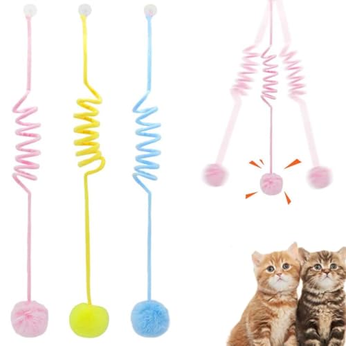LUCKKY 3 Stück Tier-Herzen Interaktives Katzen Gummizug Spielzeug, Katzenspielzeug Hängende Türrahmen, Interaktives Einstellbar Ball Spielzeug mit Glocke für Kätzchen Verfolgungsjagd LUCKKY 3 Stück Tier-Herzen Interaktives Katzen Gummizug Spielzeug, Katzenspielzeug Hängende Türrahmen, Interaktives Einstellbar Ball Spielzeug mit Glocke für Kätzchen Verfolgungsjagd von LUCKKY