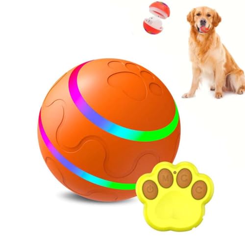 LUCKKY Chew-Resistant Smart Pet Ball, Interaktiver Hundespielzeug Ball, Automatisch Rollender Haustierball mit ferngesteuerten LED-Licht, USB Aufladbar LUCKKY Chew-Resistant Smart Pet Ball, Interaktiver Hundespielzeug Ball, Automatisch Rollender Haustierball mit ferngesteuerten LED-Licht, USB Aufladbar von LUCKKY