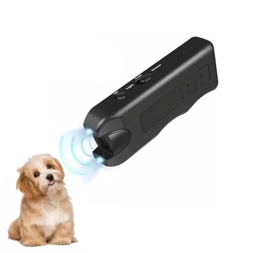 LUCKKY Handheld Bark Control Luminous Ultrasonic Dog Repeller, Antibell für Hunde, Ultraschall Anti Bell Gerät ​Bellenstopper Hund, 3 in 1 Anti Bellen Stop Rinde Handheld Hunde Trainingsgerät von LUCKKY