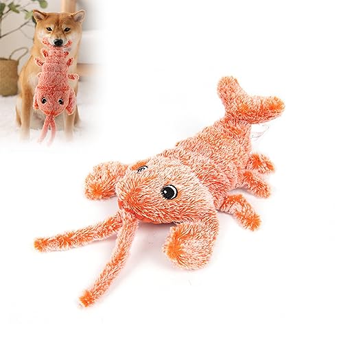 LUCKKY Interaktives Katzen- und Hundespielzeug,Interactive Cat and Dog Toy,Zappelnder Hummer Für Hunde,Elektrische Plüsch Hummer Interaktives Katzenspielzeug,Haustier Kauspielzeug (A) von LUCKKY