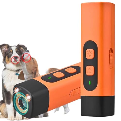 LUCKKY Lifesuny Ultrasonic Dog Repeller, The BarkShield Pro, Antibell für Hunde mit LED-Taschenlampe, Ultraschall Anti Bell Gerät, Wiederaufladbares Handheld Hundetrainings Geräte für Innen Außen (A) LUCKKY Lifesuny Ultrasonic Dog Repeller, The BarkShield Pro, Antibell für Hunde mit LED-Taschenlampe, Ultraschall Anti Bell Gerät, Wiederaufladbares Handheld Hundetrainings Geräte für Innen Außen (A) von LUCKKY