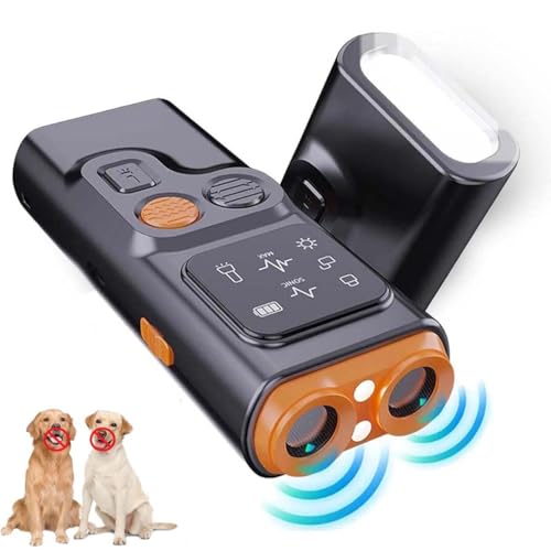 LUCKKY Peacesonic Bark Husher, Bark Guard Anti Barking Device for Dogs, Hundebellen Abschreckungsgerät, Antibell für Hunde mit HD Display und LED Taschenlampe, Hundetrainings Geräte Verhaltenshilfen LUCKKY Peacesonic Bark Husher, Bark Guard Anti Barking Device for Dogs, Hundebellen Abschreckungsgerät, Antibell für Hunde mit HD Display und LED Taschenlampe, Hundetrainings Geräte Verhaltenshilfen von LUCKKY