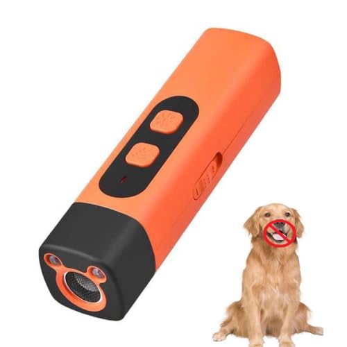 LUCKKY Ruhemeister Pro - Schonendes Ultraschall, Ruhemeister Hund, Antibell für Hunde mit LED-Taschenlampe, Ultraschall Anti Bell Gerät, Aufladbar Handheld Hundetrainings Geräte für Innen Außen von LUCKKY
