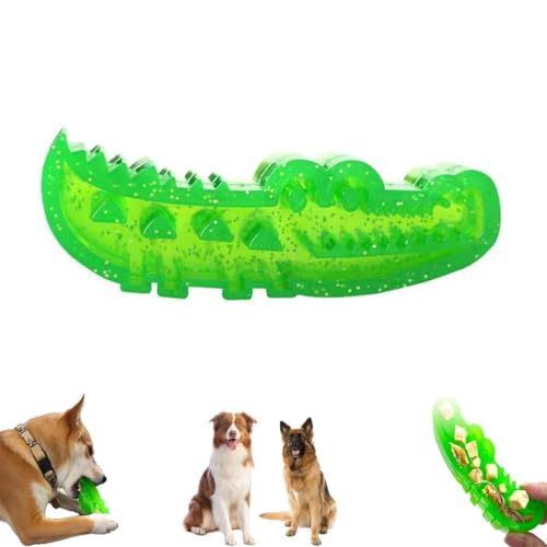 LUCKKY Slow Feed Chew and Fetch Crocodile, Langsames Futter kauens Und Apportieren Krokodil, Hunde Slow Feeder Puzzle-Spielzeug, Krokodil-Kauspielzeug Für Große, Mittelgroße Und Kleine Hunde (L) von LUCKKY