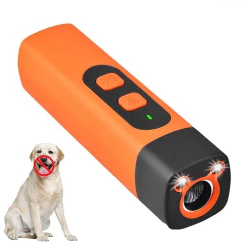 LUCKKY Treue Fellnase Bell-Frei Pro Ultraschall Hundetrainer Effektive Bellen Kontrolle, Ultraschall Anti Bell Gerät, Antibell für Hunde mit LED-Taschenlampe, tragbar und wasserfest von LUCKKY