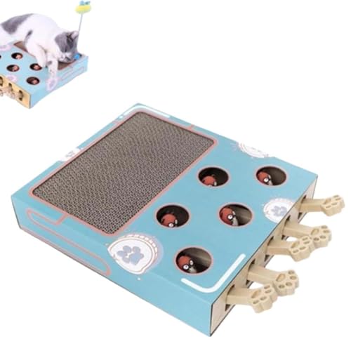 LUCKKY Whack Attack Cat Toy, Holz Whack-a-Mole 3-in-1 Katzenkratzer und Spielzeug, Katze Kratzenposten mit Catnip, Interaktives Katzenspielzeug, Katzen-Anreicherungsspielzeug für Hauskatzen LUCKKY Whack Attack Cat Toy, Holz Whack-a-Mole 3-in-1 Katzenkratzer und Spielzeug, Katze Kratzenposten mit Catnip, Interaktives Katzenspielzeug, Katzen-Anreicherungsspielzeug für Hauskatzen von LUCKKY