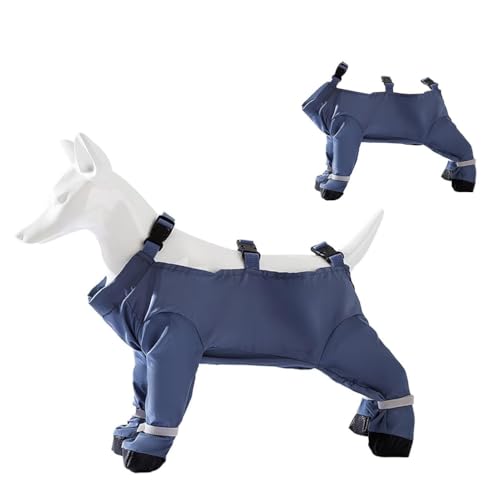 Pet Anti Dust Pants, Anti-Schmutz-Hose für Hunde, wasserdichte Hundestiefel mit Hosenträgern, verstellbare Hundeschuhe Pfotenschutz Anti-Schmutz-Hose mit Stiefeln (C, M) von LUCKKY