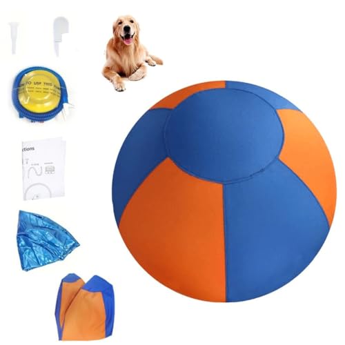 Pet Teeth Grinding Inflatable Training Ball, Großer Herding Ball Hund, interaktiv Hundespielzeug, Pferdeball-Trainingsspielzeug, Anti-Burst-Übungsball, Haustier Aktivität Training Spielzeug (A) von LUCKKY