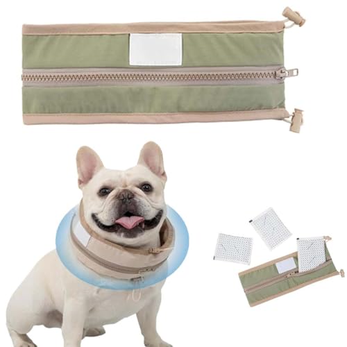 Petzymart Cool Loop, Petzymart Coolloop, Petzymart Cooling Collar, Kühlhalsband für Hunde mit Eisbeutel, Sommer Kühlung Hundehalstuch, Hundehalsband Kühlend, für Kühlung Hund im Sommer (Grün, L) Petzymart Cool Loop, Petzymart Coolloop, Petzymart Cooling Collar, Kühlhalsband für Hunde mit Eisbeutel, Sommer Kühlung Hundehalstuch, Hundehalsband Kühlend, für Kühlung Hund im Sommer (Grün, L) von LUCKKY