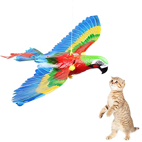 Simulierte Vögel hängende Haustierspielzeug,Elektrisches Fliegendes Vogel Katzenspielzeug,Interaktives Katzenspielzeug,360-Grad-Drehung Katzenspielzeug,Ton und Licht,Geburtstag Für Katzen (Papagei) Simulierte Vögel hängende Haustierspielzeug,Elektrisches Fliegendes Vogel Katzenspielzeug,Interaktives Katzenspielzeug,360-Grad-Drehung Katzenspielzeug,Ton und Licht,Geburtstag Für Katzen (Papagei) von LUCKKY