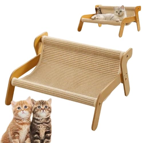 The Claw Lounge, Cat Sisal Chair, Katzen Sisal Stuhl, Kratzbrettstuhl für Katzen, Katzenstuhl Lounge Balkon Sisal zum Ausruhen, Cat Hammock Bed Haustierbett für kleine Hunde, Katzen (A) von LUCKKY