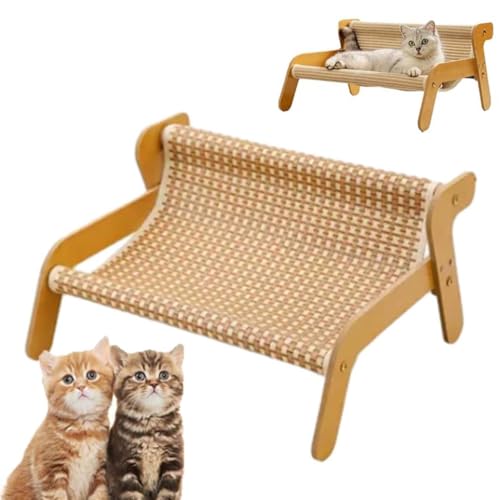 The Claw Lounge, Cat Sisal Chair, Katzen Sisal Stuhl, Kratzbrettstuhl für Katzen, Katzenstuhl Lounge Balkon Sisal zum Ausruhen, Cat Hammock Bed Haustierbett für kleine Hunde, Katzen (B) von LUCKKY