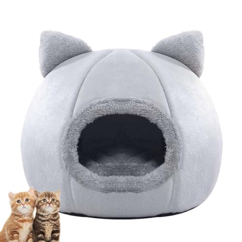 Vogueinstore Deep Sleep Comfort Cat Bed, Katzenbetten für Hauskatzen, Flanell-Zelt-Katzenbett, kleines Hundehöhlenbett mit Anti-Rutsch, Kätzchen-Zelts, Weiches Komfort Zelt Katzenstreu Bett Vogueinstore Deep Sleep Comfort Cat Bed, Katzenbetten für Hauskatzen, Flanell-Zelt-Katzenbett, kleines Hundehöhlenbett mit Anti-Rutsch, Kätzchen-Zelts, Weiches Komfort Zelt Katzenstreu Bett von LUCKKY