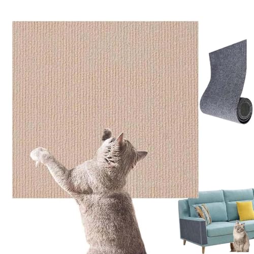 Vowtrlleoy Cat Scratching Cloth,Selbstklebend Kratzmatte Katze,Kratzmatte Katze Wand,Kratzschutz Sofa Katze,DIY Trimmbarer Katzen Kratzmatte für Schützt Teppiche Sofa Möbelschutz (Khaki, 60 * 100CM) Vowtrlleoy Cat Scratching Cloth,Selbstklebend Kratzmatte Katze,Kratzmatte Katze Wand,Kratzschutz Sofa Katze,DIY Trimmbarer Katzen Kratzmatte für Schützt Teppiche Sofa Möbelschutz (Khaki, 60 * 100CM) von LUCKKY