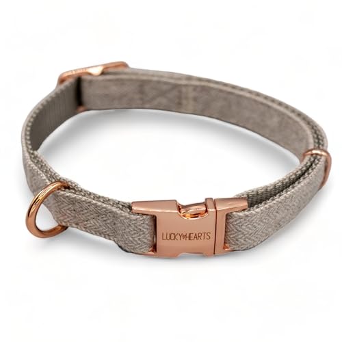 Lucky Hearts Halsband Rosé (M, beige) von LUCKY HEARTS