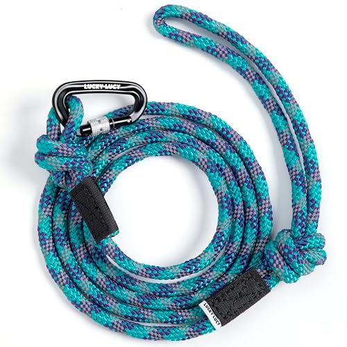 LUCKY LUCY Hundeleine reflektierend, 2m, reißfest aus robustem Polypropylen/Polyester bis 300 kg, mit Aluminium Karabiner für mittel & große Hunde, Seeblau LUCKY LUCY Hundeleine reflektierend, 2m, reißfest aus robustem Polypropylen/Polyester bis 300 kg, mit Aluminium Karabiner für mittel & große Hunde, Seeblau von LUCKY LUCY