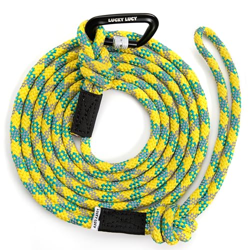 LUCKY LUCY Hundeleine reflektierend, 3m, reißfest aus robustem Polypropylen/Polyester bis 300 kg, mit Aluminium Karabiner für mittel& große Hunde, Fluoreszierendes Gelb LUCKY LUCY Hundeleine reflektierend, 3m, reißfest aus robustem Polypropylen/Polyester bis 300 kg, mit Aluminium Karabiner für mittel& große Hunde, Fluoreszierendes Gelb von LUCKY LUCY
