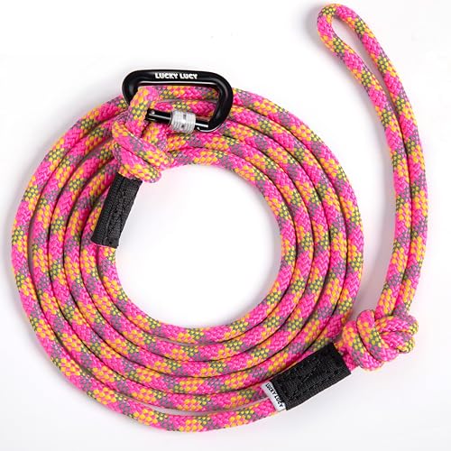 LUCKY LUCY Hundeleine reflektierend, 3m, reißfest aus robustem Polypropylen/Polyester bis 300 kg, mit Aluminium Karabiner für mittel & große Hunde, Leuchtendes Fuchsia LUCKY LUCY Hundeleine reflektierend, 3m, reißfest aus robustem Polypropylen/Polyester bis 300 kg, mit Aluminium Karabiner für mittel & große Hunde, Leuchtendes Fuchsia von LUCKY LUCY