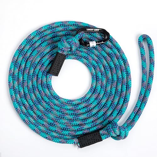 LUCKY LUCY Hundeleine reflektierend, 5m, reißfest aus robustem Polypropylen/Polyester bis 300 kg, mit Aluminium Karabiner für mittel & große Hunde, Seeblau LUCKY LUCY Hundeleine reflektierend, 5m, reißfest aus robustem Polypropylen/Polyester bis 300 kg, mit Aluminium Karabiner für mittel & große Hunde, Seeblau von LUCKY LUCY