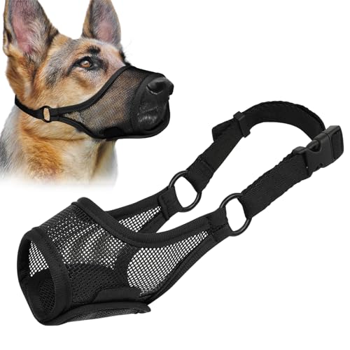 LUCKYPAW Hundemaulkorb, Netz-Hundemaulkorb für große, mittelgroße und kleine Hunde, weicher Maulkorb zum Beißen, Kauen, heftiges Bellen, atmungsaktiver Maulkorb mit verstellbarem Gurt für Training LUCKYPAW Hundemaulkorb, Netz-Hundemaulkorb für große, mittelgroße und kleine Hunde, weicher Maulkorb zum Beißen, Kauen, heftiges Bellen, atmungsaktiver Maulkorb mit verstellbarem Gurt für Training von LUCKYPAW
