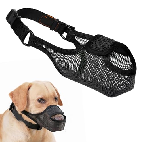 LUCKYPAW Hundemaulkorb, Netz-Maulkorb für große, mittelgroße und kleine Hunde, ermöglicht volle Hose, Trinkmundabdeckung, um Beißen, Kauen zu verhindern, verstellbarer, atmungsaktiver Mundschutz LUCKYPAW Hundemaulkorb, Netz-Maulkorb für große, mittelgroße und kleine Hunde, ermöglicht volle Hose, Trinkmundabdeckung, um Beißen, Kauen zu verhindern, verstellbarer, atmungsaktiver Mundschutz von LUCKYPAW