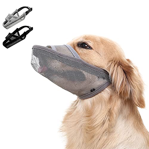 LUCKYPAW Hundemaulkorb gegen Beißen, Lecken und Kauen für kleine, mittelgroße und große Hunde, trinkbarer Maulkorb mit atmungsaktivem Netz und verstellbarem Gurt LUCKYPAW Hundemaulkorb gegen Beißen, Lecken und Kauen für kleine, mittelgroße und große Hunde, trinkbarer Maulkorb mit atmungsaktivem Netz und verstellbarem Gurt von LUCKYPAW