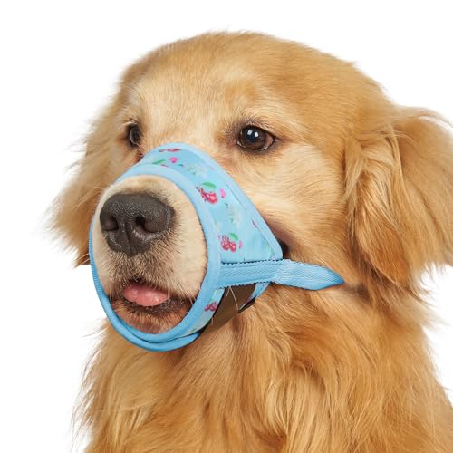 LUCKYPAW Maulkorb für Hunde, weicher Maulkorb für kleine, mittelgroße und große Hunde, atmungsaktiv, Maulkorb für Hunde, um Beißen und Kauen, Muster Maulkorb mit verstellbarem Gurt (S-Snout (12,9 - LUCKYPAW Maulkorb für Hunde, weicher Maulkorb für kleine, mittelgroße und große Hunde, atmungsaktiv, Maulkorb für Hunde, um Beißen und Kauen, Muster Maulkorb mit verstellbarem Gurt (S-Snout (12,9 - von LUCKYPAW
