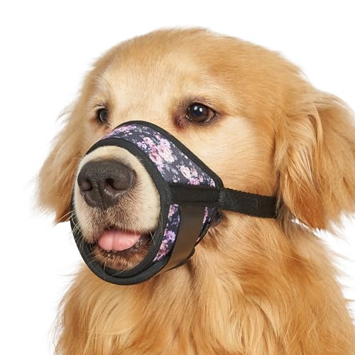 LUCKYPAW Maulkorb für Hunde, weicher Maulkorb für kleine, mittelgroße und große Hunde, atmungsaktiver Maulkorb für Hunde, um Beißen und Kauen zu verhindern, Maulkorb mit verstellbarem Gurt (L-Snout LUCKYPAW Maulkorb für Hunde, weicher Maulkorb für kleine, mittelgroße und große Hunde, atmungsaktiver Maulkorb für Hunde, um Beißen und Kauen zu verhindern, Maulkorb mit verstellbarem Gurt (L-Snout von LUCKYPAW