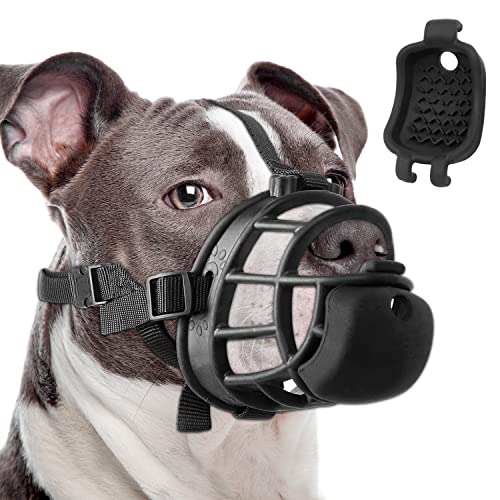 Maulkorb für Hunde mit langsamem Feeder für positives Training, gegen Beißen, Kauen, Schnitzen, Wundlecken, humaner, weicher Korbmaulkorb für kleine, ermöglicht das Hecheln, leicht zu akzeptieren Maulkorb für Hunde mit langsamem Feeder für positives Training, gegen Beißen, Kauen, Schnitzen, Wundlecken, humaner, weicher Korbmaulkorb für kleine, ermöglicht das Hecheln, leicht zu akzeptieren von LUCKYPAW
