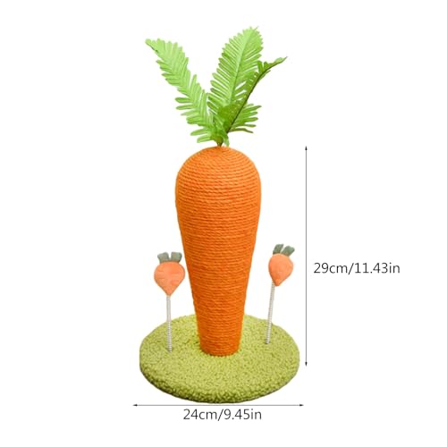 LUDAKE Kratzbaum in Karottenform, mit Unterlage für kleine Kätzchen, natürlicher Sisal-Kratzer für den Innenbereich LUDAKE Kratzbaum in Karottenform, mit Unterlage für kleine Kätzchen, natürlicher Sisal-Kratzer für den Innenbereich von LUDAKE