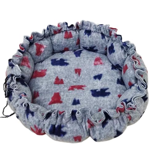 Schlafen warm im Winter Bett Kleine Matte Korb Kleine Hundehütte Winddicht Welpennest mit Kordelzug Schlafen warm im Winter Bett Kleine Matte Korb Kleine Hundehütte Winddicht Welpennest mit Kordelzug von LUDAKE
