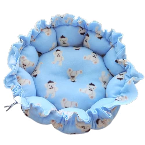 Schlafen warm im Winter Bett Kleine Matte Korb Kleine Hundehütte Winddicht Welpennest mit Kordelzug Schlafen warm im Winter Bett Kleine Matte Korb Kleine Hundehütte Winddicht Welpennest mit Kordelzug von LUDAKE