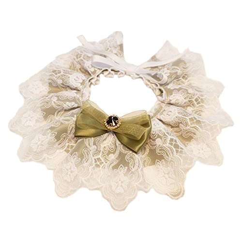 Spitzen-Lätzchen für Haustiere, Vintage-Stil, verstellbares Halstuch, Lätzchen, Hundehalsband, kleines Haustier, Foto-Requisiten Spitzen-Lätzchen für Haustiere, Vintage-Stil, verstellbares Halstuch, Lätzchen, Hundehalsband, kleines Haustier, Foto-Requisiten von LUDAKE