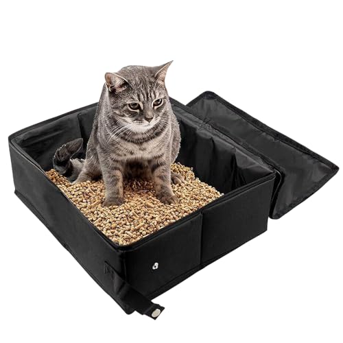 LUFEIS Reise-Katzentoilette, Faltbare Katzentoilette mit Deckel und Griff für mittelgroße Katzen und Kätzchen, auslaufsicher & leicht, tragbare Katzentoilette für Hotel, Auto, Reisen, Camping, 40 x 30 LUFEIS Reise-Katzentoilette, Faltbare Katzentoilette mit Deckel und Griff für mittelgroße Katzen und Kätzchen, auslaufsicher & leicht, tragbare Katzentoilette für Hotel, Auto, Reisen, Camping, 40 x 30 von LUFEIS